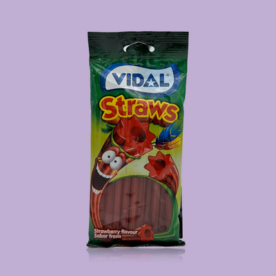 Vidal Straws Strawberry 90g