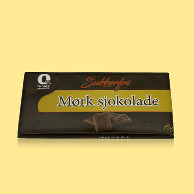 Sukkerfri Mørk Sjokolade 75g