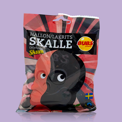 Bubs Lakris og Bringebær Skaller Skum 90 g