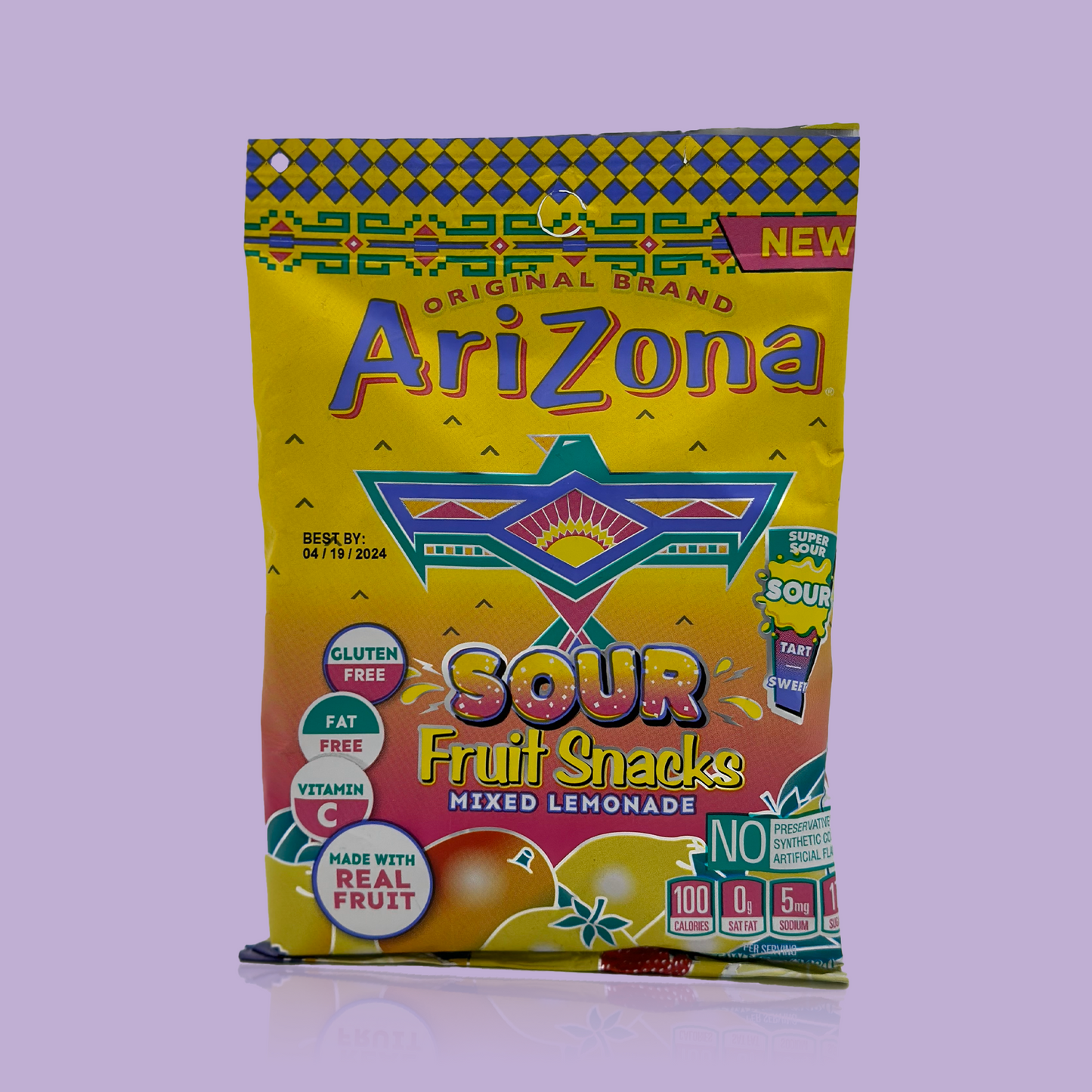 AriZona Sour Mixed Lemonade Fruit Snacks (142g).