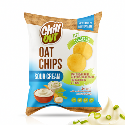 Chill Out Oat Chips Sour Cream Less Fat Egypt 60g