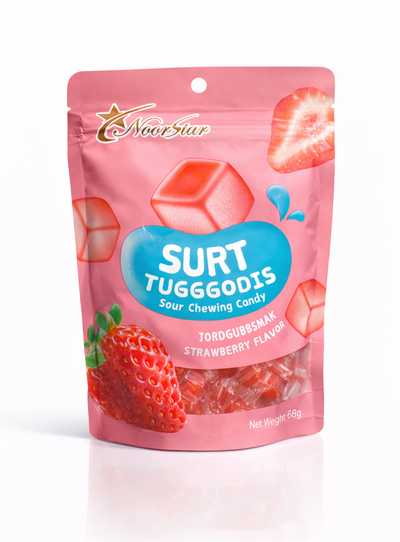 Noorstar Sour Chewing Candy Strawberry 68g