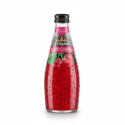 Leonard Sour Cherry Basil Seed Drink 330ml