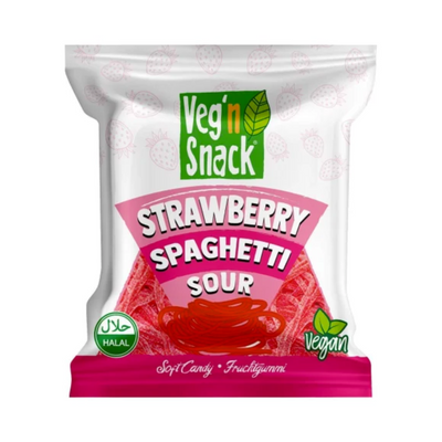 Veg´n Snack Strawberry Spaghetti Sour 80g
