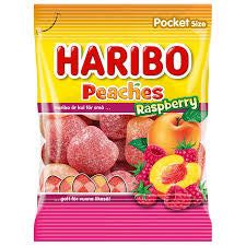 Haribo Raspberry Peaches 80g