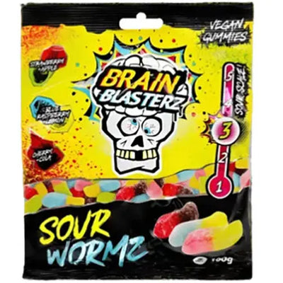 Brain blasterz sour wormz gummies 100g