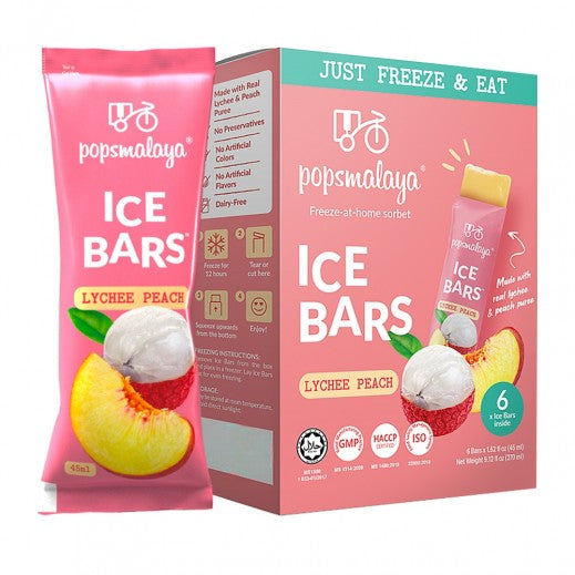 Popsmalaya Ice Bar Peach Lychee 270ml