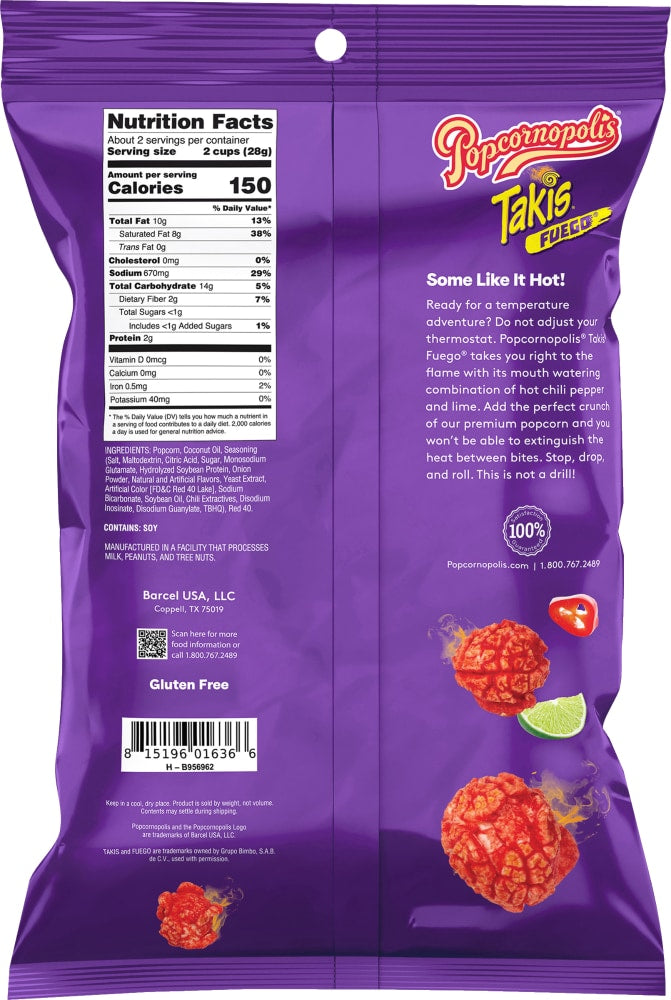 Takis Fuego Popcorn 28g