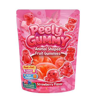Peely Gummy Animal Strawberry 60g