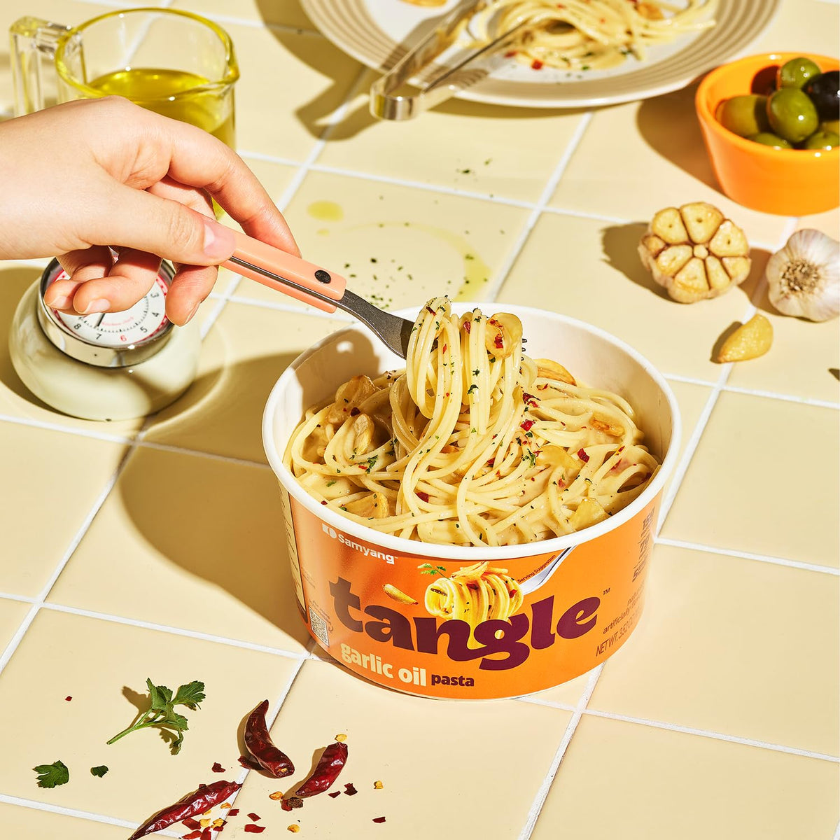 Samyang Tangle Garlic Oil Pasta Big Bowl 105g