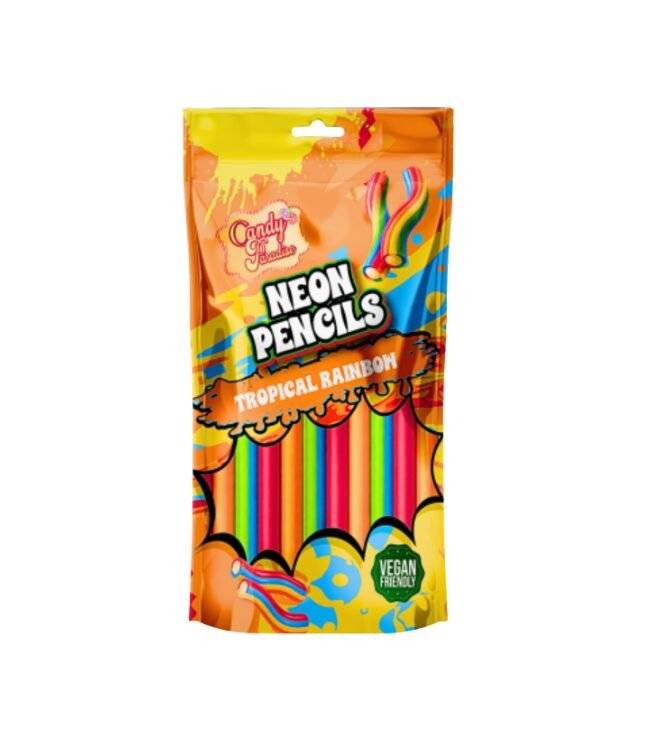 Candy Paradise Neon Pencils Tropical Rainbow Vegan 130g