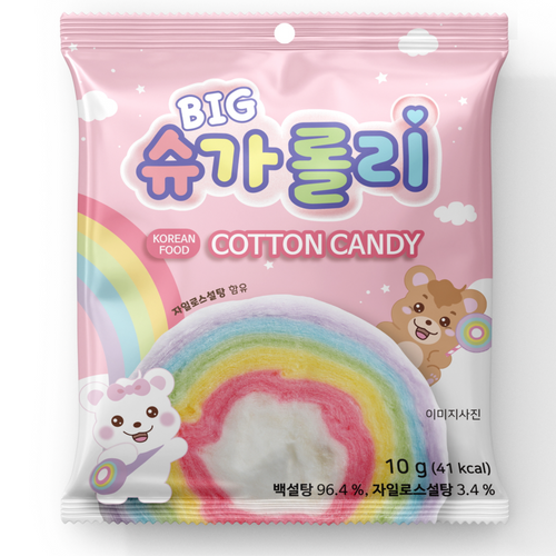 Big Sugar Rolly Rainbow Cotton Candy Korea