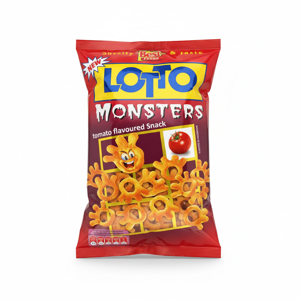 Lotto Monsters Tomato Flavoured Snack 75g