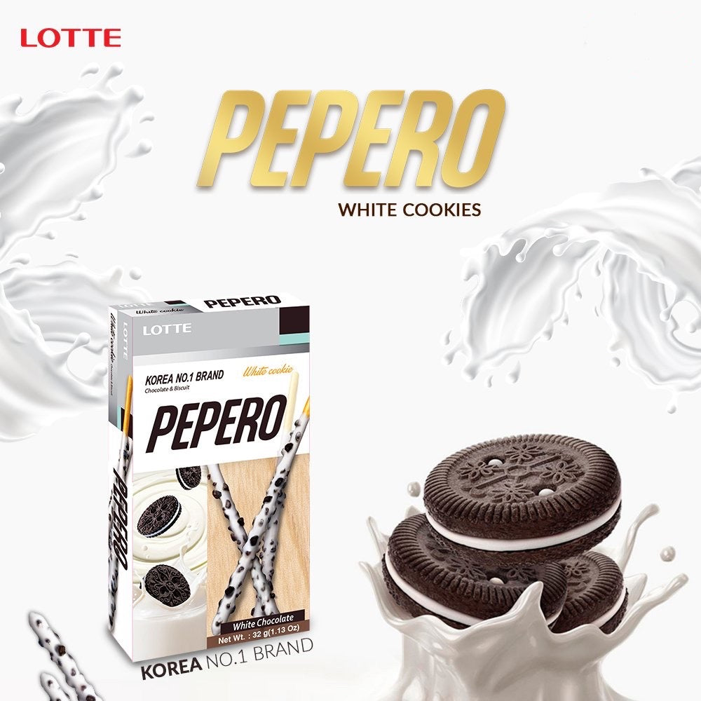 Lotte Pepero White Cookie Sticks 37g