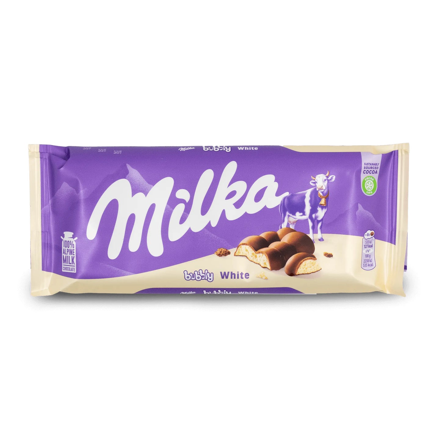 Milka Bubbly White Chocolate Bar 95g