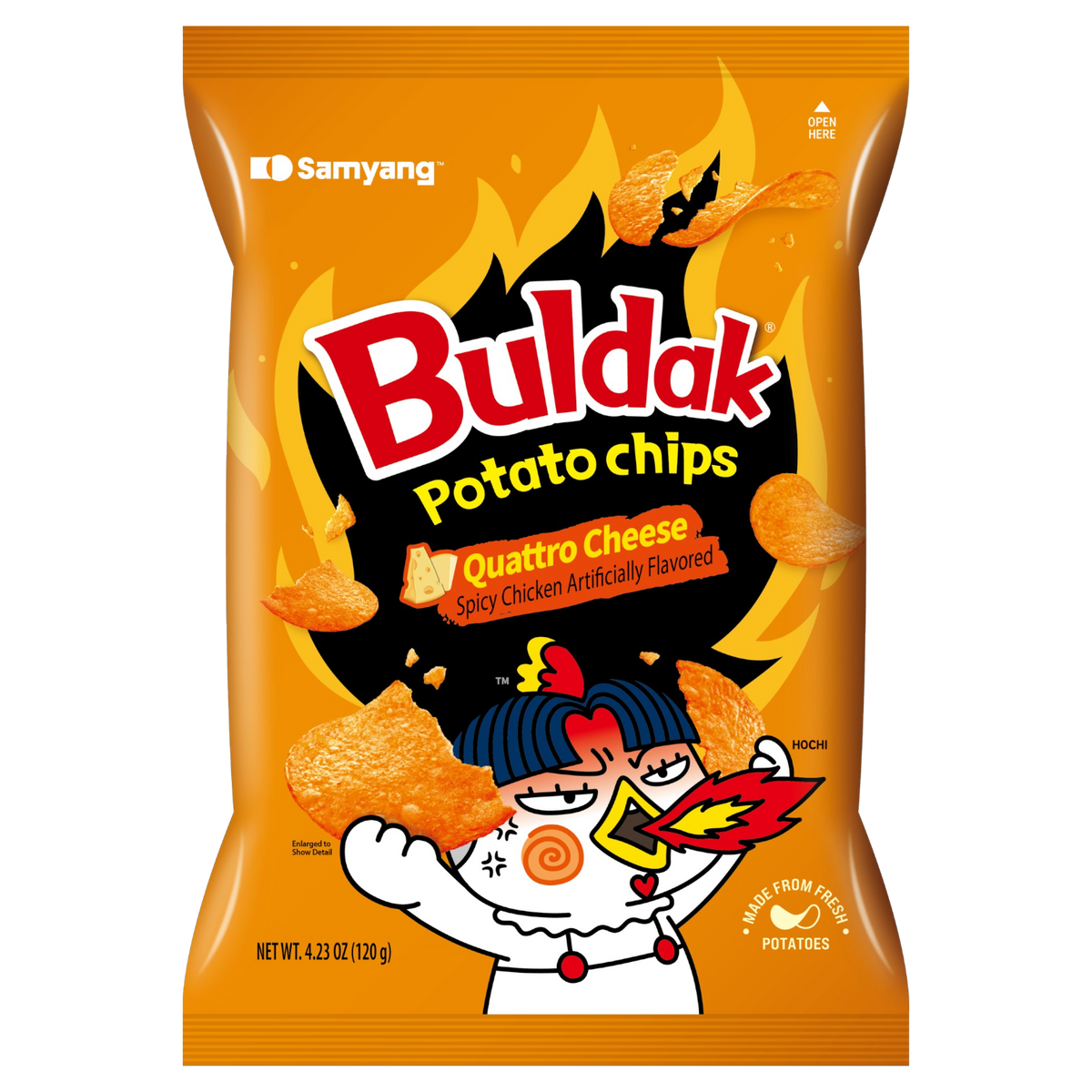Buldak Potato Chips Quatro Cheese Flavour 55g