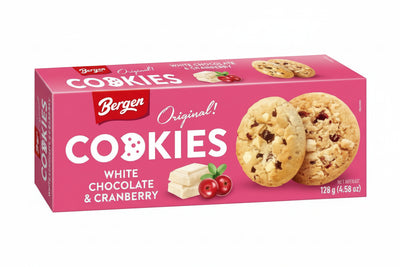 Bergen Cookies White Chocolate & Cranberry 130g