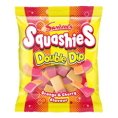 Squashies Double Dip Orange & Cherry 140g