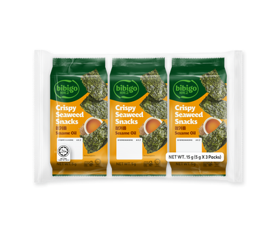 Bibigo Crispy Seaweed Snack Sesame 3stk x5g