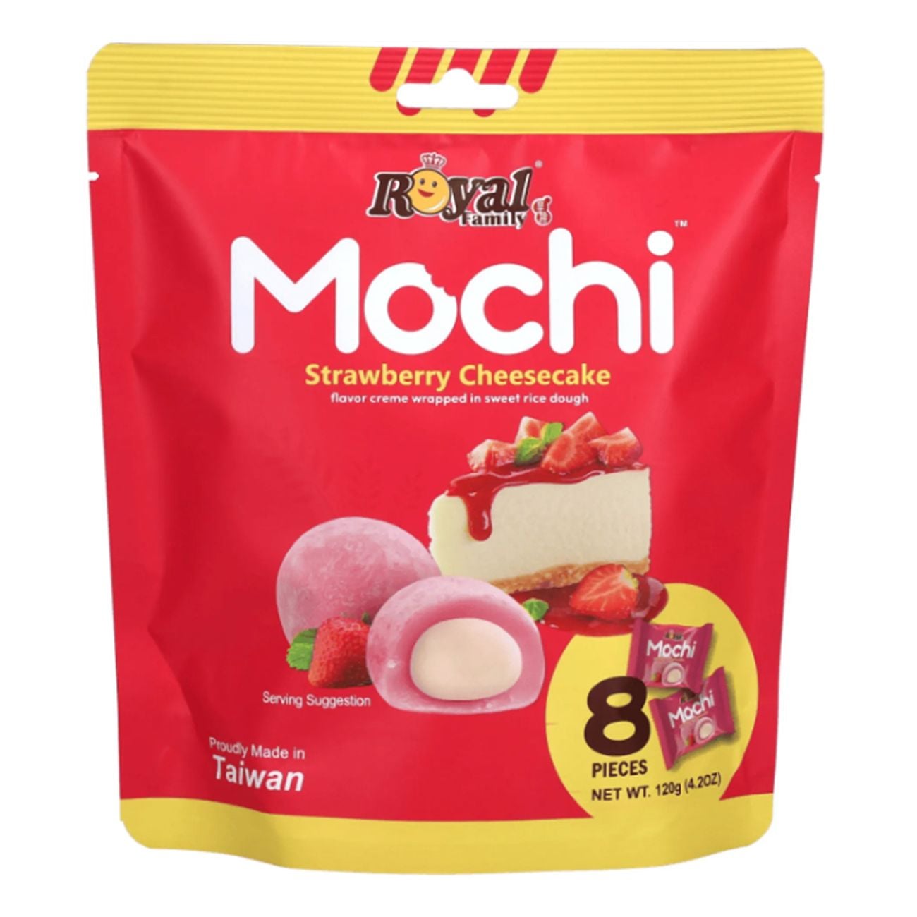 Royal Family Mochi Strawberry Cheesecake 120g
