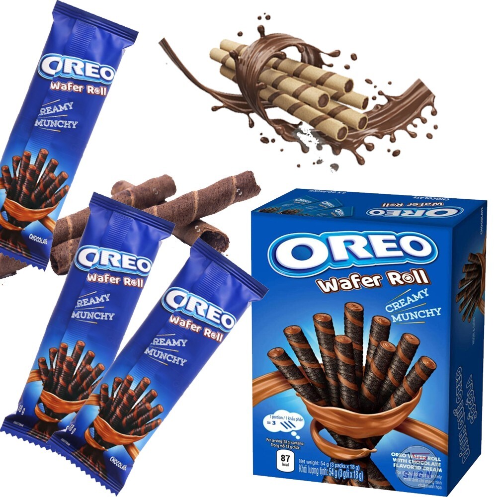Oreo Wafer Rolls Chocolate 54g