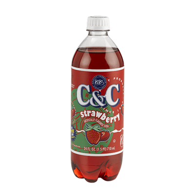 C&C Soda Strawberry Bottle USA 710ml
