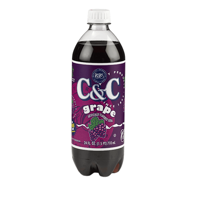 C&C Soda Grape Bottle 710ml USA