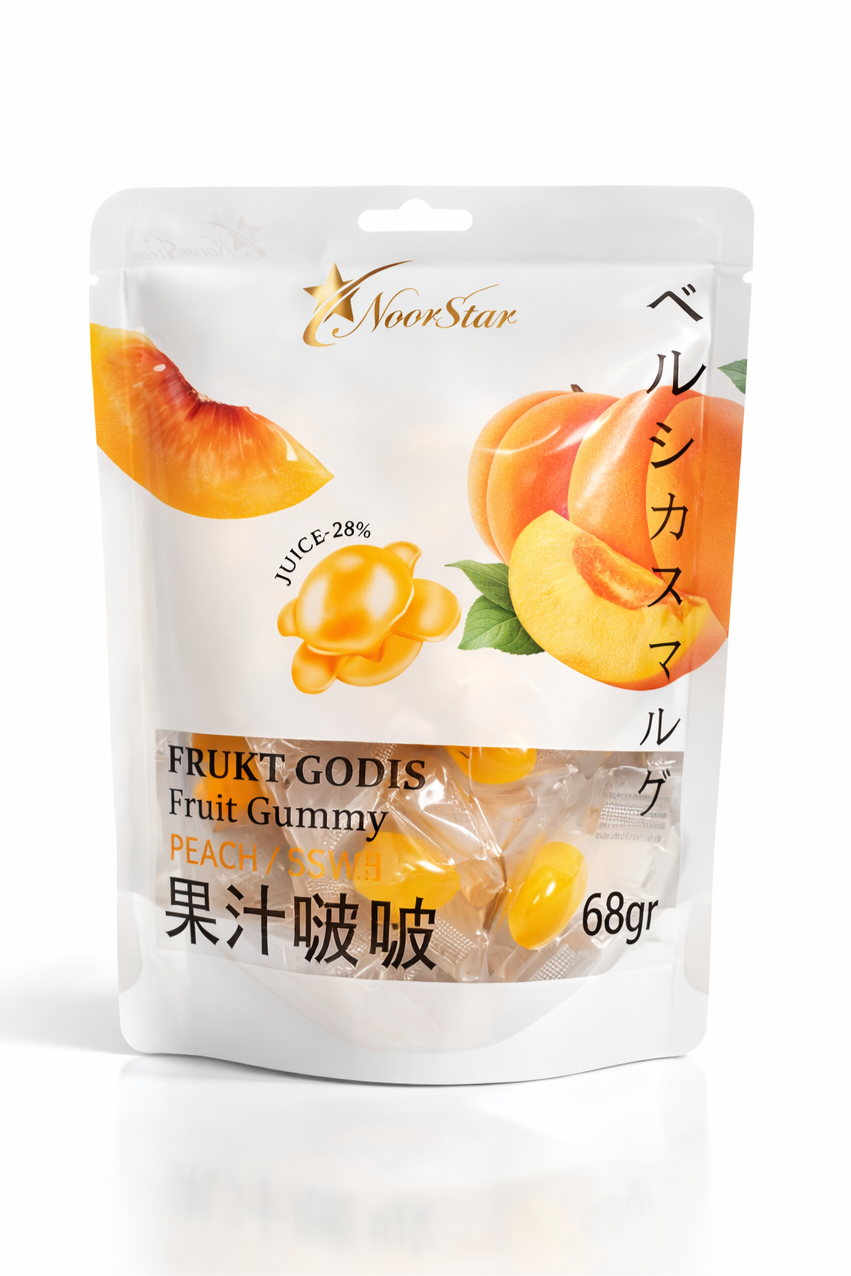 Noorstar Fruit Gummy Peach  68g