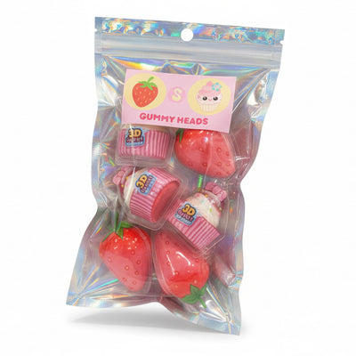 Gummy Heads Strawberry & Cupcake Halal 8stk