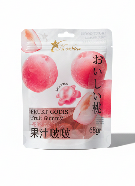 Noorstar Fruit Gummy Pink Peach  68g