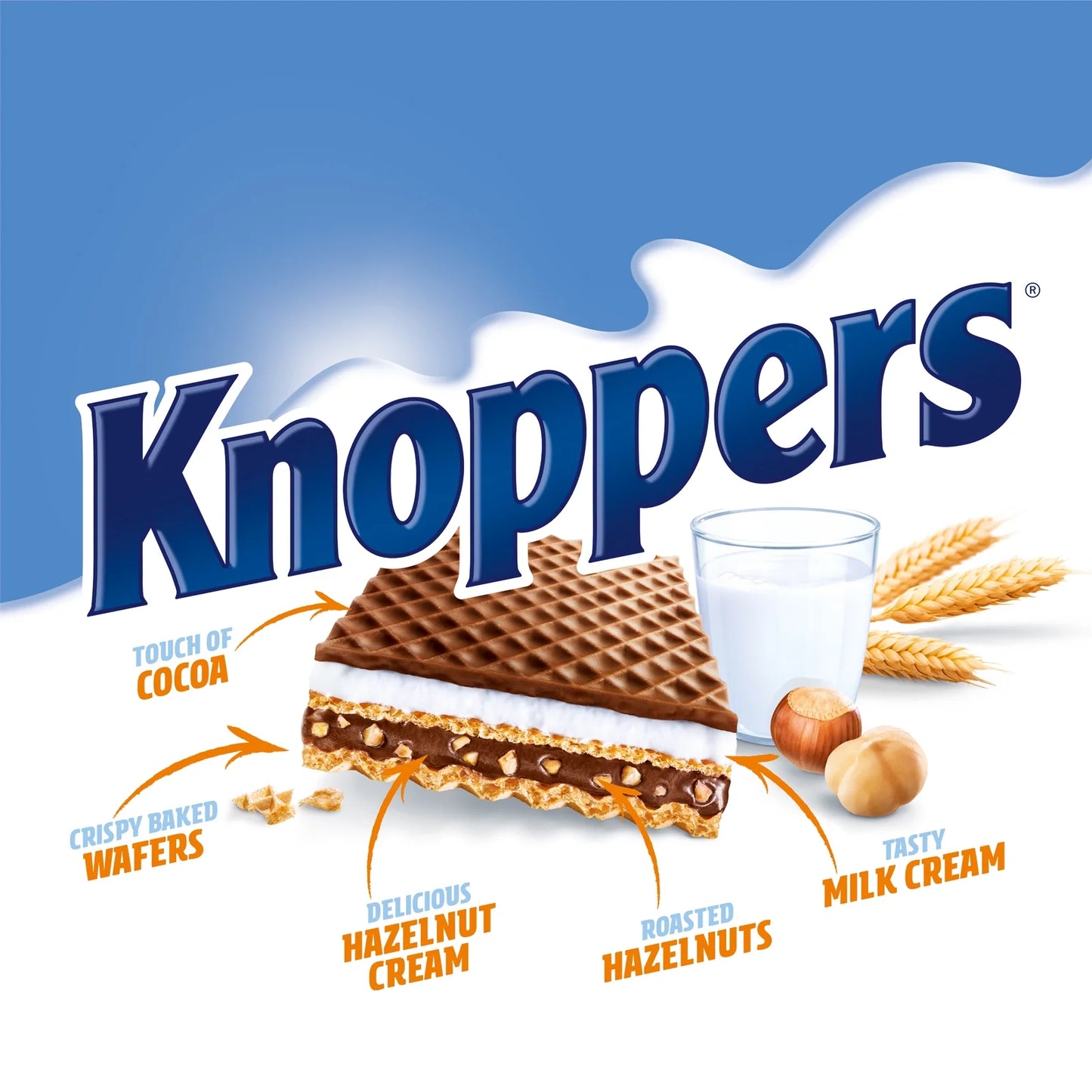 Knoppers Milk Hazelnut Wafer 3pk