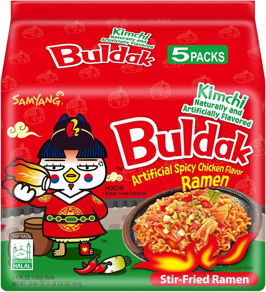 SamYang Buldak Hot Chicken Ramen Kimchi 5x140g