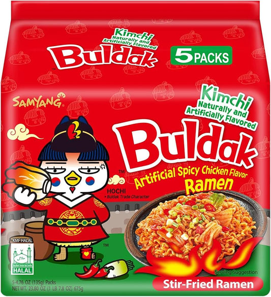 SamYang Buldak Hot Chicken Ramen Kimchi 5x140g