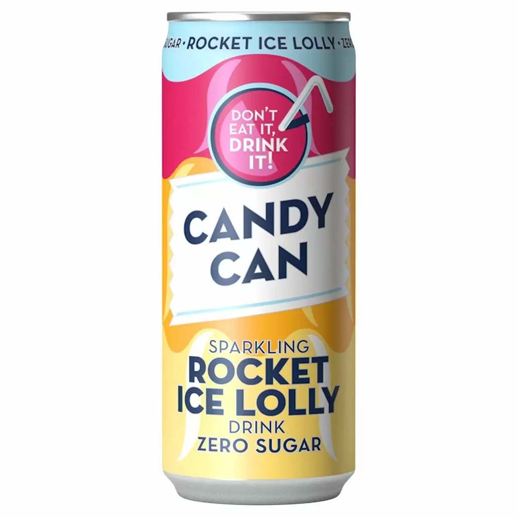 Candy Can Sparkling Rocket Ice Lolly Drink 330ml