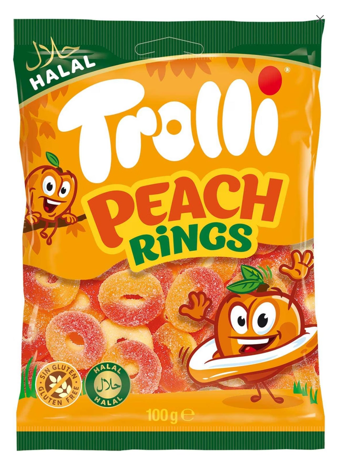 Trolli Halal Peach Rings 100g
