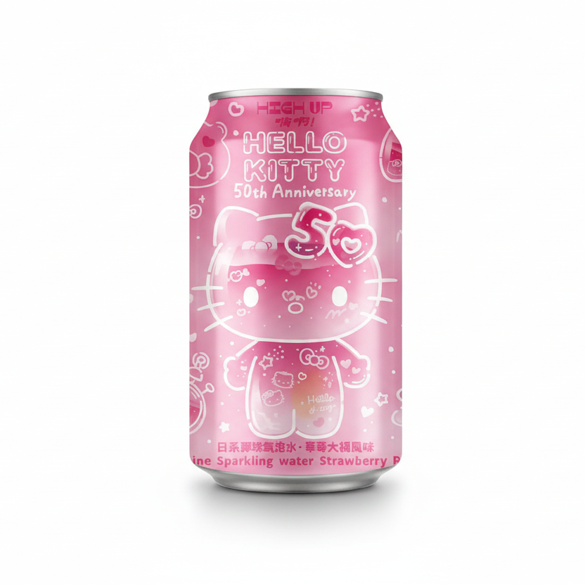 High Up Hello Kitty 50th Anniversary Sparkling Water 330ml
