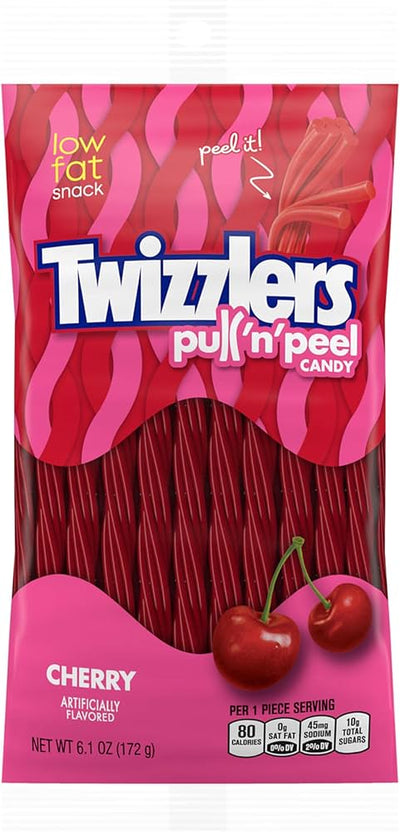 Twizzlers Pull 'n' Peel Cherry Flavored Chewy Candy 172g