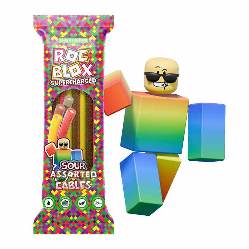 Roc Blox Supercharged Sour Assorted Cables 170g