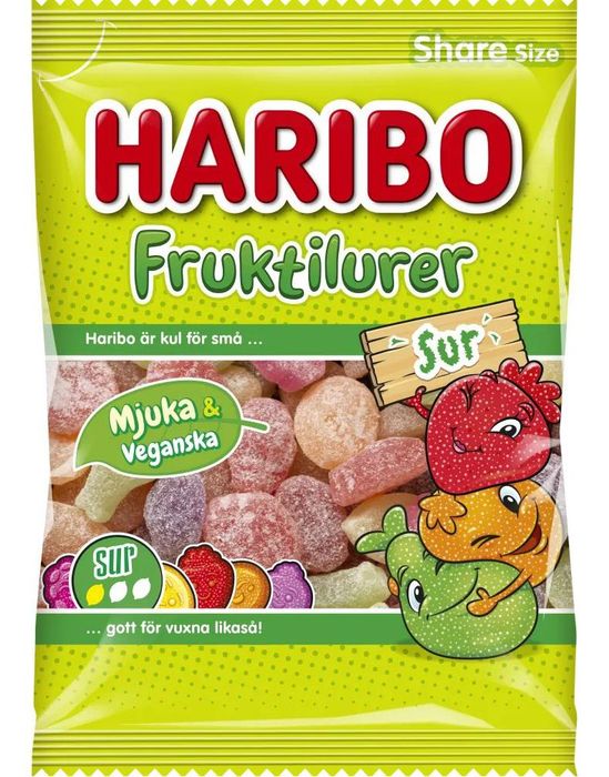 Haribo Fruktilurer Sur 75g