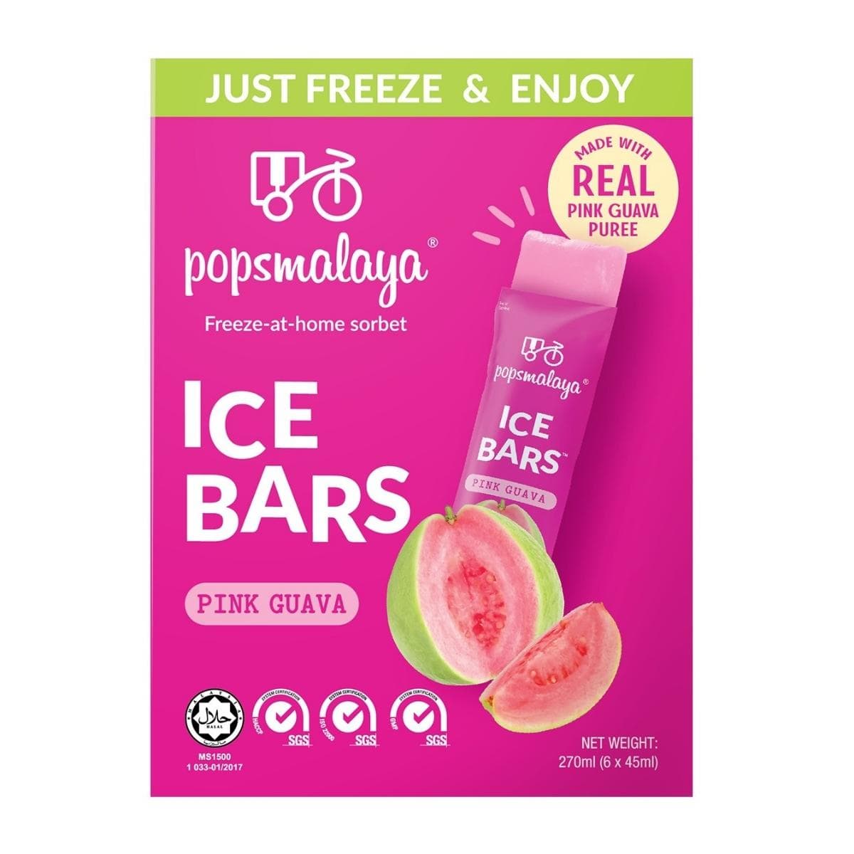 Popsmalaya Ice Bar Pink Guava 270ml