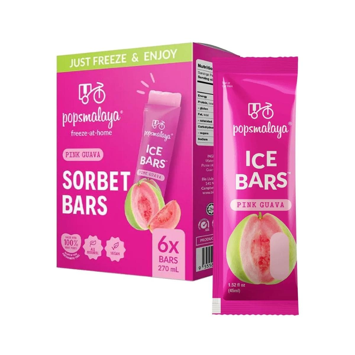 Popsmalaya Ice Bar Pink Guava 270ml
