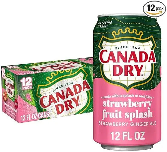 Canada Dry Strawberry Fruit Splash Ginger Ale 355ml