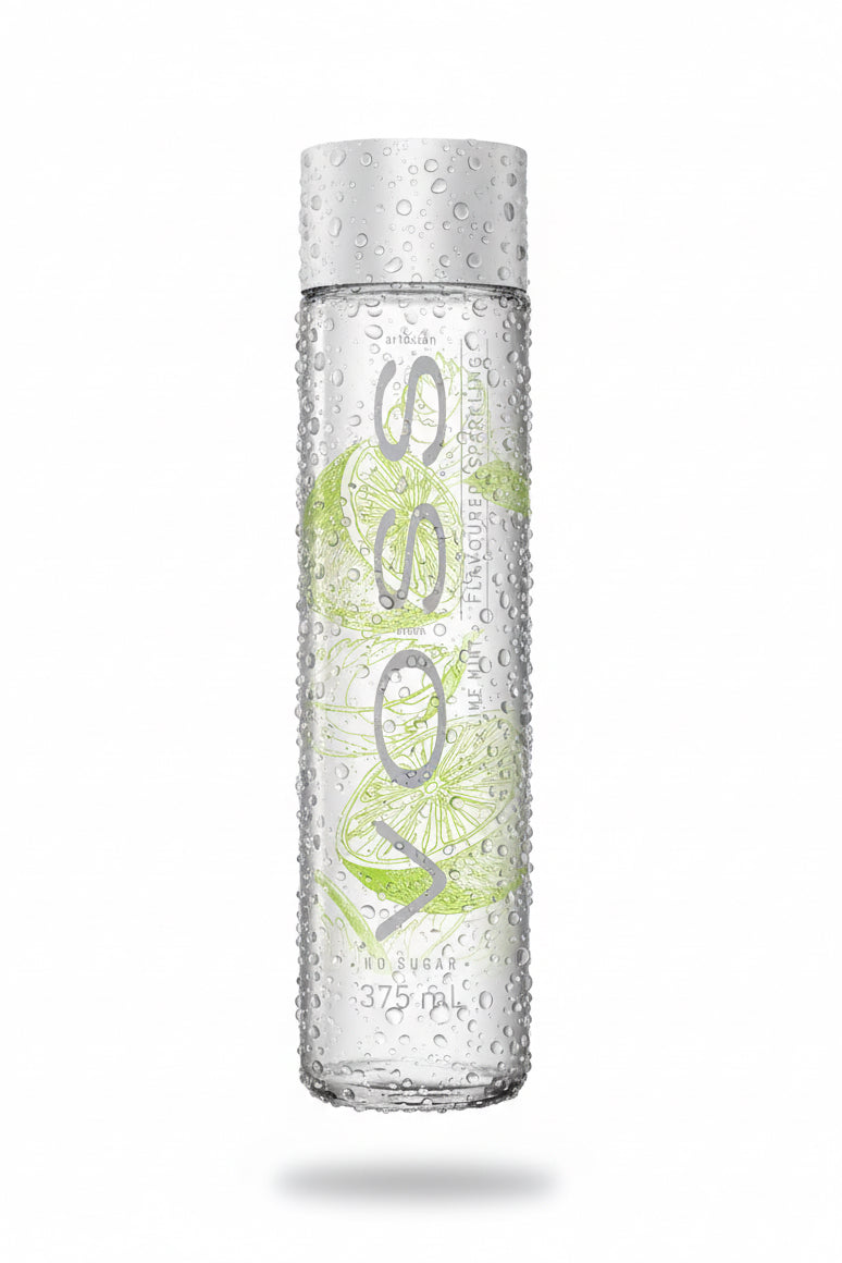Voss Lime Mint Sparkling 375 ml glassflaske