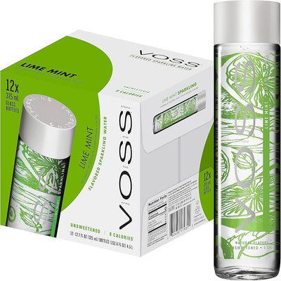 Voss Lime Mint Sparkling 375 ml glassflaske