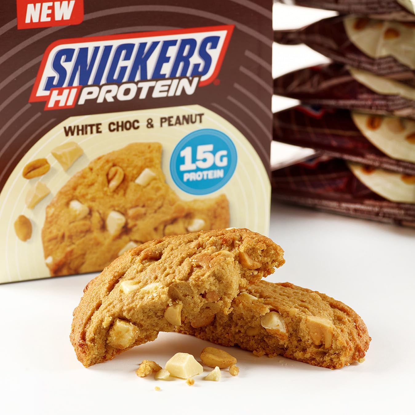 Snickers HiProtein Cookie – White Choc & Peanut 60 g