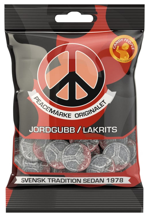 Peacemerke Jordbær & Lakris 80g