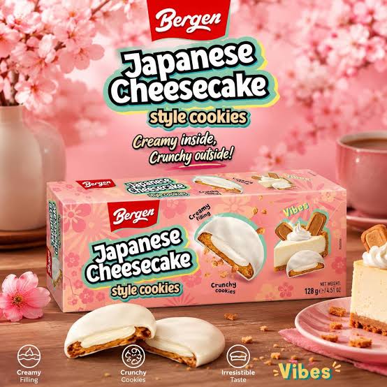 Bergen Japanese Cheesecake Style Cookies 128g
