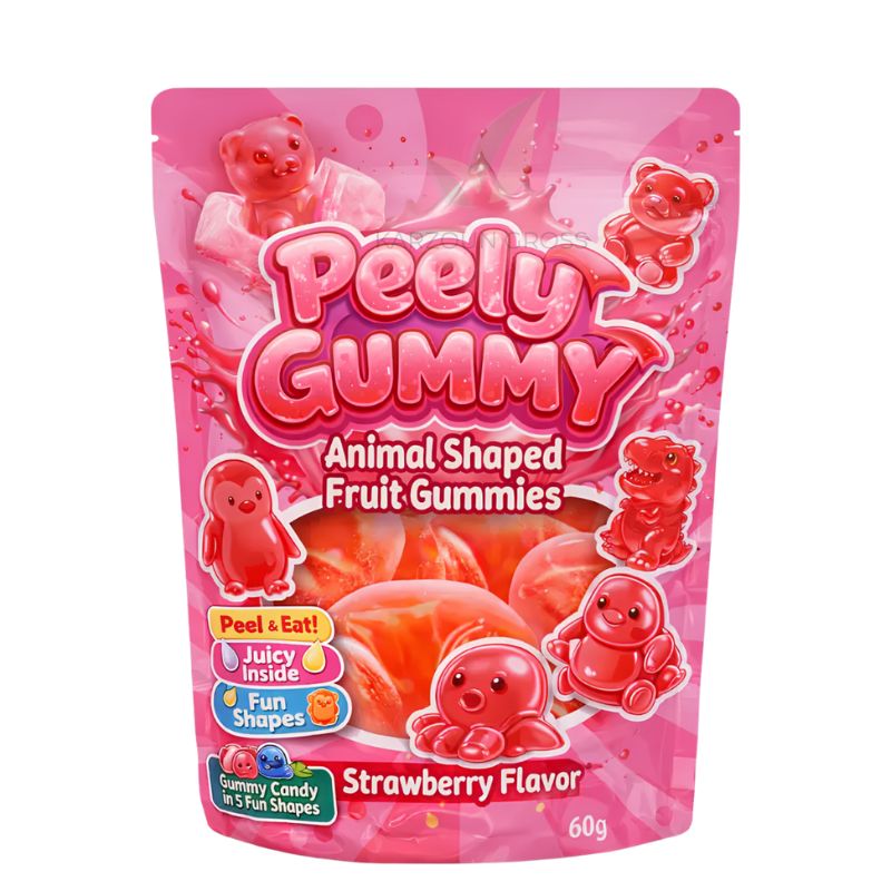 Peely Gummy Animal Strawberry 60g
