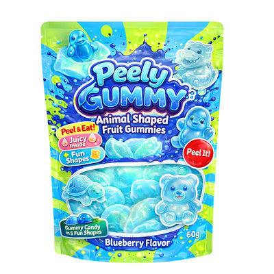 Peely Gummy Animal Blueberry 60g