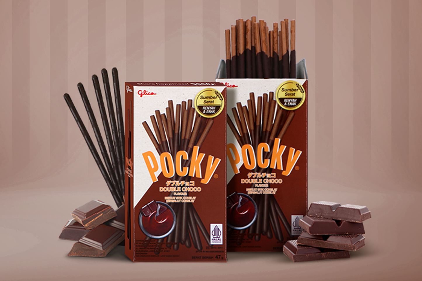 Glico Pocky Double Choco 47g